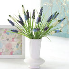5Pcs Artificial Grape Hyacinth Branches 11.8In Fake Muscari Hyacinth Bouquet for Home Office Wedding Party Floral Decor (Purple)