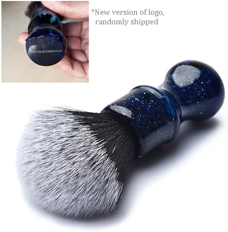 JEQUIL&CORENVEO Luxury Synthetic Shaving Brush With Aesthetic Resin Handle, 24mm Extra Dense Knot