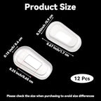 Xinjoduz 6 Pairs Eyeglass Nose Pads Cover, 4mm Wide Hole Clear Silicone Nose Pads for Eyeglass Nose-Pads Soft Cushion Slip-on Eyewear Protective Covers for Noses Bridge Pad Eye Glass Repairing Kit