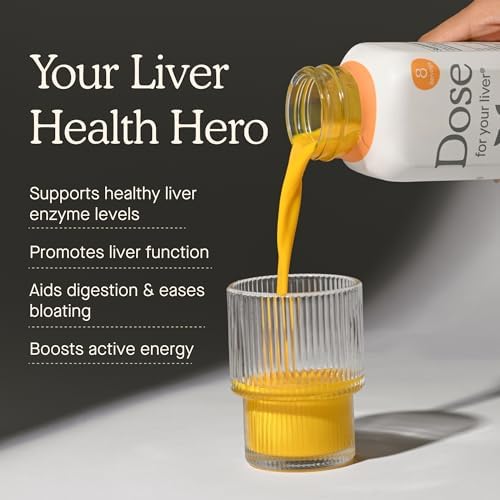 Dose for Your Liver Cleanse Detox & Repair, Made with Organic Milk Thistle Supplement with Turmeric, Dandelion, Ginger, and Orange, Supports Healthy Liver Function,16oz Bottle, 3 Pack (3 Week Supply)