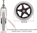 Wheelchair Front Wheels, 176mm/7'' Walk Chair Anti Slip Replacement Casters Rollers No Noise Mechanical Components Wheel Wheelchairs Rollators Walkers Accessories Caster Solid Rollator Universal
