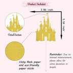 Castle Cake Topper - Princess Cake Decorations - Princess Birthday Party Decorations Gold