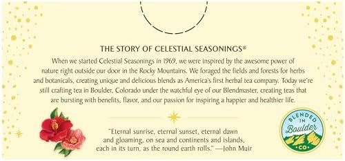 Celestial Seasonings Hibiscus Tea, Red Zinger Herbal Tea, Caffeine Free, 20 Tea Bags
