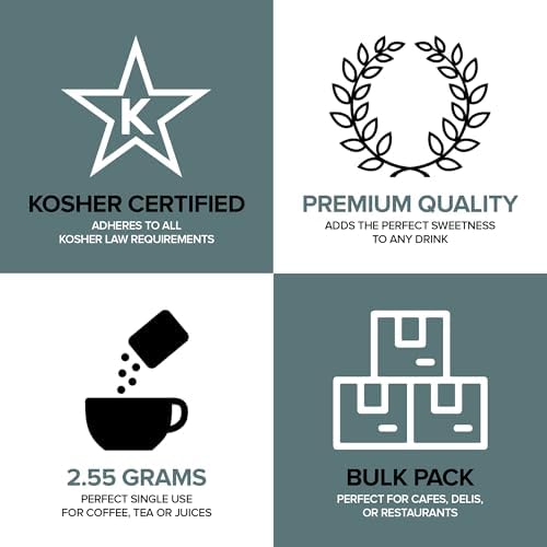 Bulk White Sugar Packets 1000 Count Individual Portion Packs for Hot Drinks Great for Restaurants Offices Schools and Home Use