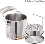MEEDEN Portable Paint Brush Washer: Stainless Steel Artist Brush Cleaner with Extra Large Capacity - Paint Brush Holder for Oil & Acrylic Painting