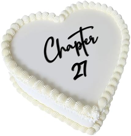 Chapter 27 Cake Topper – Acrylic 27th Birthday Cake Decoration for men & women, Happy 27 Cake Topper for Party, Modern Coming of Age Birthday Decor (27)