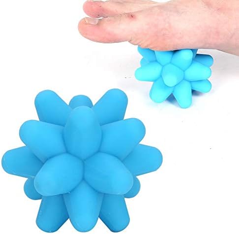 TMISHION Portable Acupoint Massage Ball, Muscle Release Deep Tissue Massage Silicone Fitness Ball, No Odor Gear Acupressure Massage Balls for Shoulders Neck Waist Back Legs Hands Feet(Blue)