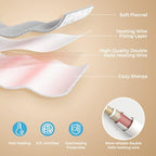 Electric Heated Foot Warmer Soft Flannel Foot Heater with 2h Auto Off & 3 Heat Levels Full Body Use Heating Pad for Feet, Abdomen, Cramps, Pain Relief Pocket Design 16" x 22" Light Grey