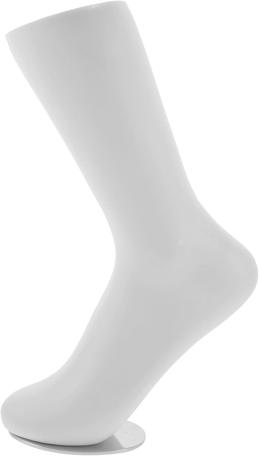 Zerodeko Mannequin Foot Display Ankle Bracelet Sock Model Female Foot Model for Retail Socks Jewelry Display Stand Short Stocking Toe Ring Chain Ankle Shoes White