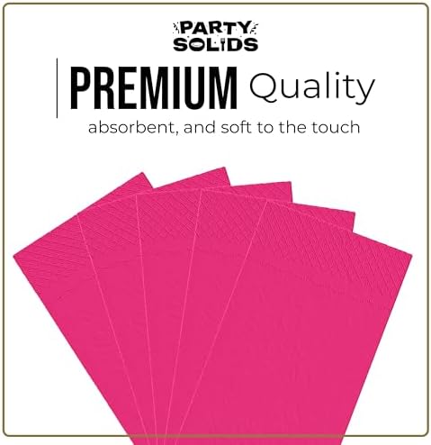 Cerise Dinner Napkins Disposable 8" x 4" Folded - 40 Pcs 2 Ply Cerise Napkins Disposable Paper Guest Towels for Bathrooms, Dinners, Everyday Parties & Party Supplies