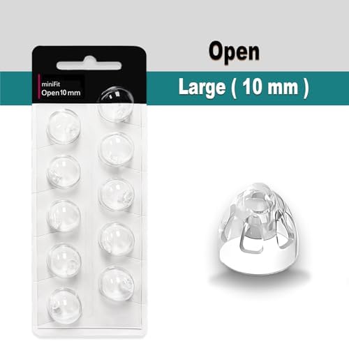 (Open Vent 10mm) Hearing Aid Domes for Oticon Minifit, Oticon Ear Caps Replacements Parts AccessoriesDomes for Oticon Hearing Aid Supplies Cleaning Kits(30 Pcs)