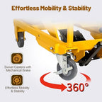 Double Scissor Hydraulic Lift Table Cart, 11" - 50" Lifting Heights 330 lbs Capacity Lift Table Cart, Manual Lift Cart with Anti-Slip Pad & 4 Wheels