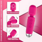 Handheld Electric Back Massager Mini Waterproof 10 Vibration Modes Portable Waterproof Muscle Massager Pain Relief Deep Relaxation H466411