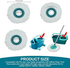 4 Pack Spin Mop Heads Replacement Compatible with Leifheit Clean Twist,Microfiber Head Mops for Leifheit Clean Twist Mop Systems,Dry Wet Clean All Hard-surfaced Floors Machine Washable