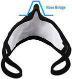WITHMOONS Cotton Face Mouth Bandana Cool Mesh 3 Layers Dustproof Facial UV Protective Nose Bridge Strip Reusable Washable Black for Women Men EU0304Black