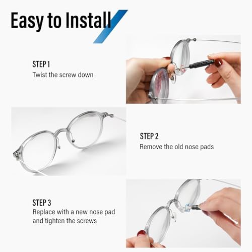 (250 Pair) Silicone Nose pad for Eyeglasses 15mm Screw in Wholesale Eyeglasses Shop Use By Dhoptical (15mm Screw in)
