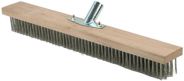 1PCS 20/30/45CM Stainless Steel Wire Broom Brush Sweeping Floor Garden Moss Cleaner Scrubber Kitchen Household Cleaning Tools (50CM)