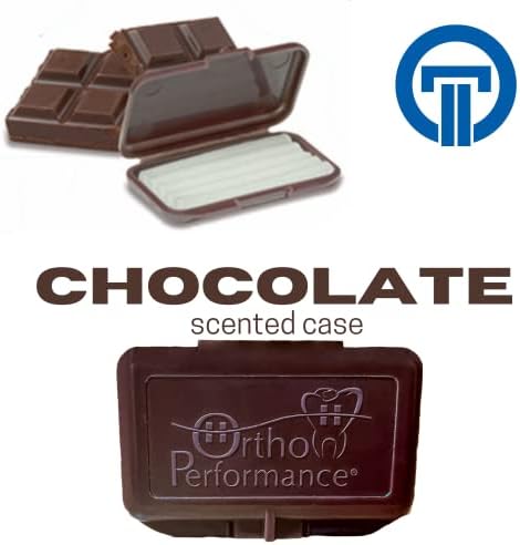 Ortho Performance Relief Orthodontic Wax; Relief for Braces. In Scented Cases and a Variety of Scents. 10 packs of Relief Wax with Scented Cases by Ortho Technology (Chocolate)