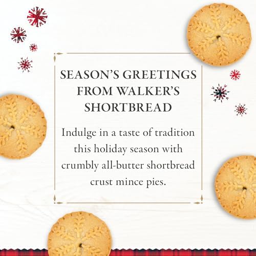 Walker's Shortbread Mince Holiday Pies, Luxury Holiday Treat, 13.1 Oz (Pack of 3)
