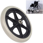 Walker Wheels, Front Wheelchair Wheel Replacement Parts 8 inch PU Walker Caster Skidproof with Ball Bearing Grey, for Wheelchairs Rollators Walkers