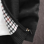 Men's Cardigan Sweaters Knitted Full Zip Collared Regular Fit Jacket Casual Color Block Baggy Winter Warm Coat