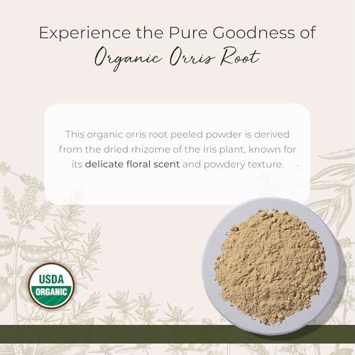 Starwest Botanicals Organic Orris Root Peeled Powder - Natural Botanical for Potpourri, Scented Crafts, & Herbal Blends, Sweet & Floral Aroma, Certified Kosher, Non-GMO - 4 oz Pouch