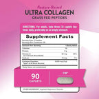 Nature's Truth Collagen Peptides | 90 Caplets | Type 1 and 3 with Vitamin C | Grass Fed, Non-GMO & Gluten Free Supplement
