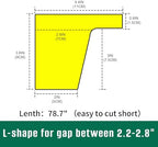 Bed Filler for Headboard, Suitable for Gap 2.2-2.8" of King Queen Twin Bed,78.7'' Long Wedge Sleeping Pillow, Foam Mattress Gap Filler