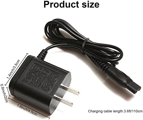 LinMei HQ8505 Power Cord for Philips QP6520 QP6530 MG7750 MG5750 3000 5000 6000 7000 9000 Series Electric Beard Trimmer, Shaver and Groomer
