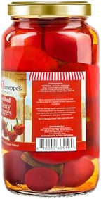 Uncle Giuseppe’s Hot Red Cherry Peppers – 32 fl oz Jar – Pickled in Vinegar, Italian-Style, Bold & Spicy Flavor (Pack of 1)