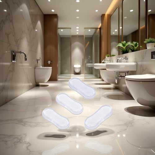 8 Pcs Transparent Toilet Seat Bumper Set, Silicone Strong Adhesive Toilet Seats Lid Bumpers,Toilet Seat Bumpers,Silicone Adhesive Set, Transparent Lid Buffers for Home, Hotel, Hospital