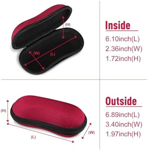 FINTIE Sunglasses Case, Hard EVA Shell Shockproof Sport Glasses Case with Metal Carabiner Travel Zipper Eyeglasses Holder