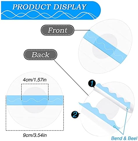 Nuanchu 48 Pcs Waterproof Sensor Covers Compatible with Libre 3 Freestyle Libre 3 Plus, Transparent Cgm Adhesive Patches, Glucose Monitor Protector Long Lasting Without Hole(Blue)