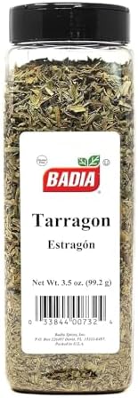 Badia Tarragon 3.5 oz – Aromatic & Sweet, French Inspired Flavor – Dried Tarragon Leaves, Gluten Free & Kosher