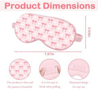 Pink Bow Sleep Mask for Women, Pink Sleep Mask, Night Masks for Sleeping for Women, Double Layer Silk Filling and Elastic Strap, Travel and Nap, Soft Eye Cover Eyeshade