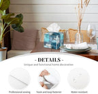 Tissue Box Cover Teal Turquoise Art Texture Square PU Leather Tissue Box Holder for Car Bathroom Bedroom Desk Tabletop Decor