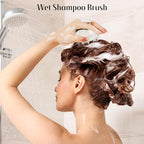 HEETA Scalp Scrubber Shampoo Brush, Scalp Massager Tool for Hair Growth, Soft Silicone Bristles for Dandruff Removal Wet Dry Use Women Men Kids Pet, Fit All Hair Types Care, Beige