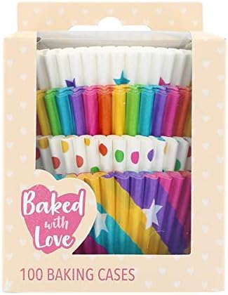 Baked With Love Rainbow Baking Cases - 100 Selection Pack