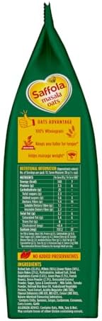Saffola Masala Oats Veggie Twist, 500 grams (17.63 oz) - Vegetarian