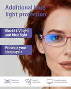Suertree Women's Fashion Reading Glasses, 5 Pairs Blue Light Blocking Readers with Durable Spring Hinges 0.5x to 4.0x