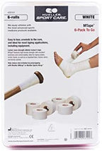 Mueller Sports Medicine MTape Rolls to Go, Quality Athletic Tape, Easy to Tear for Fast & Effective Taping, 1.5" x 10 Yards Per Roll, 6 Rolls