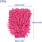 M METERXITY Microfiber Chenille Wash Mitt - Double Side Reusable Gloves for Cleaning Scratch-Free, Apply to Car Cleaning, Kitchen