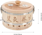 FRCOLOR Portable Moxibustion Box for Abdomen with Adjustable Holder Moxa Burner Case for Neck Back Chest Pain Relief at Home Compact and Lightweight Design
