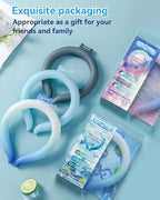 Neck Cooling Tube Wraps Ice Ring Neck Cooler Personal Ice Pack Wrap for Hot Weather Gel Reusable Wearable Gel Cooling for Summer Heat Hot Flashes Freezer Below 64.4℉