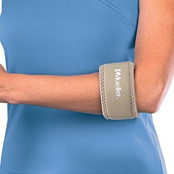 MUELLER Sports Medicine Tennis Elbow Support Strap, Elbow Pain Relief Brace for Men and Women