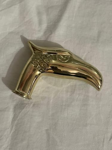Brass Eagle Walking Stick Handle: Vintage-Style Cane Topper 5 Inch