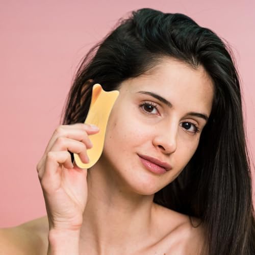 Healifty Neck Massager Neck Massager Ox Horn Board 2Pcs Massage Tool Scraping Board Thai Massage for Woman Man Travel