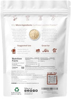 Organic Sunflower Lecithin Powder, 1 Pound, Sustainable Farmed, Cold Pressed, Rich in Phosphatidyl Choline and Protein, Making Liposomal Vitamin C, Lactation Supplement, Non-GMO