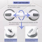 2 Pack Grab Bars for Bathtubs & Showers - Strong Suction Shower Handle, Safety Grab Bars for Seniors & Handicap, Elderly Accessories