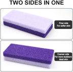Foot Pumice Stone 4 Pack Pedicure Stone for Feet Pumice Sponge for Feet Callus Remover and Scrubber Double Sided Pedicure Foot Pumice Stone for Feet and Heels Callus and Dead Skins (Purple)